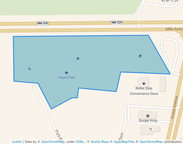 walking in Keyes Park map in Las Vegas