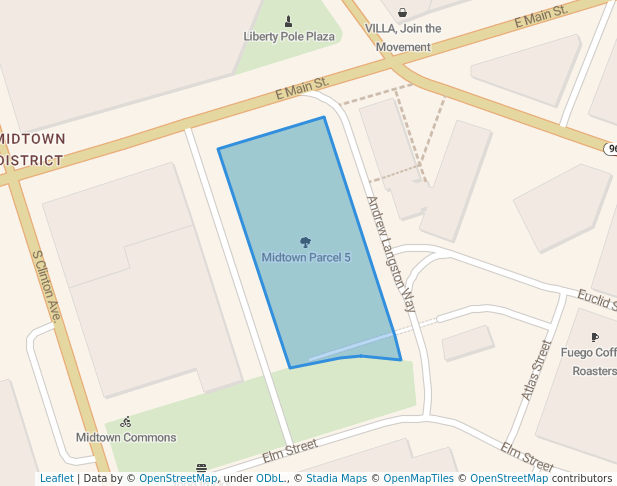 walking in Midtown Parcel 5 map in Rochester