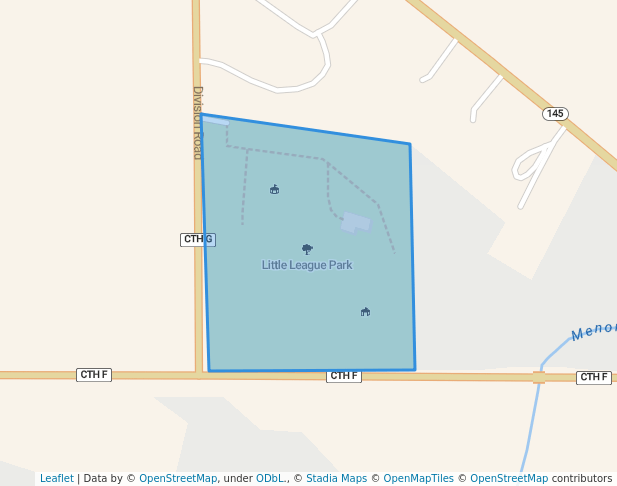 walking in Little League Park map in Germantown