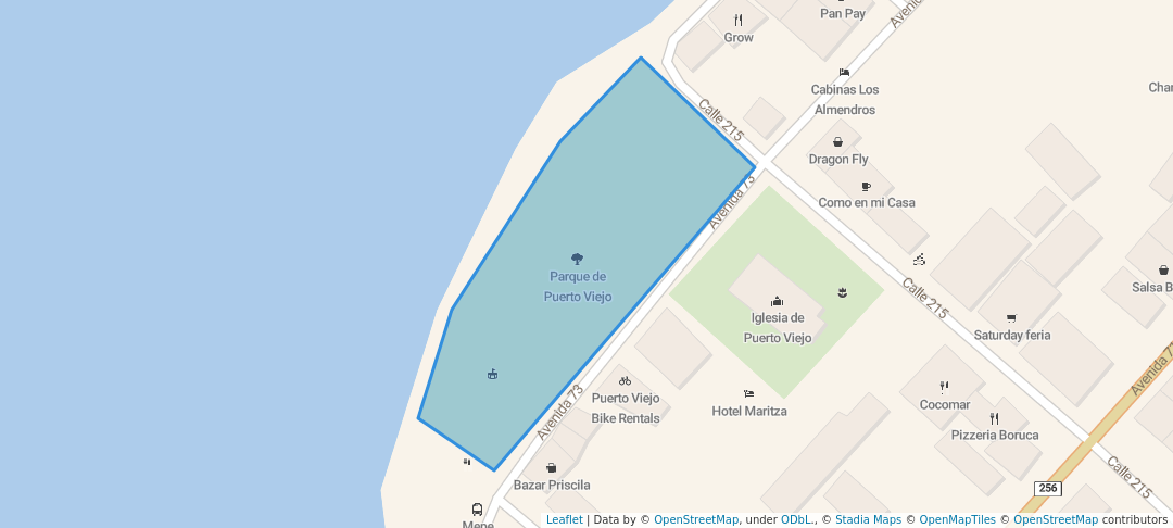 walking in Parque de Puerto Viejo map in Puerto Viejo de Talamanca