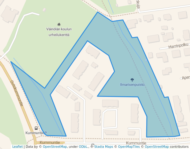 Ilmarisenpuisto in Björneborg | Map and Routes