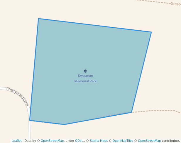 walking in Kwasman Memorial Park map in West Chicago