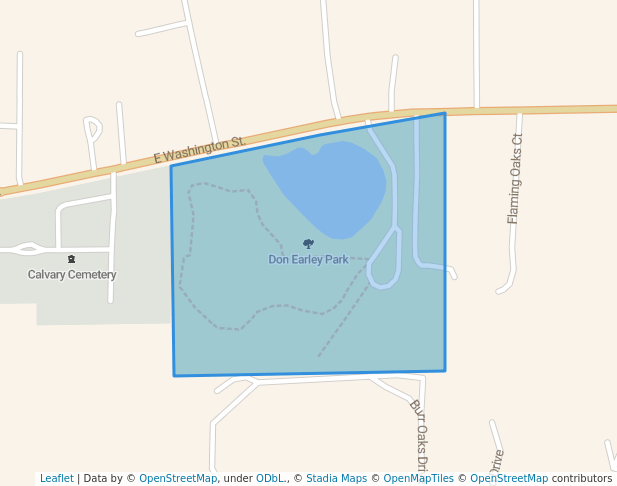 walking in Don Earley Park map in West Chicago