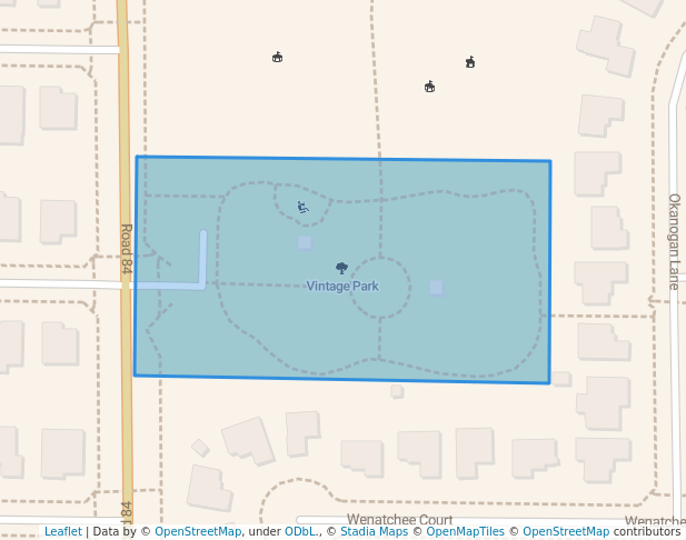 walking in Vintage Park map in Pasco