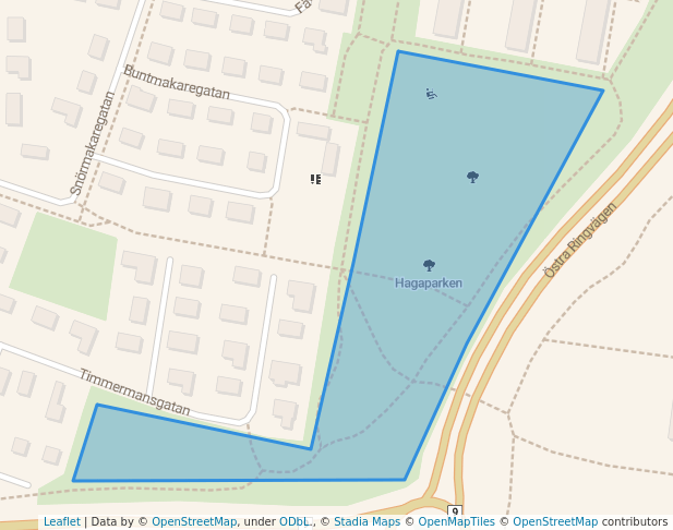 walking in Hagaparken map in Trelleborg