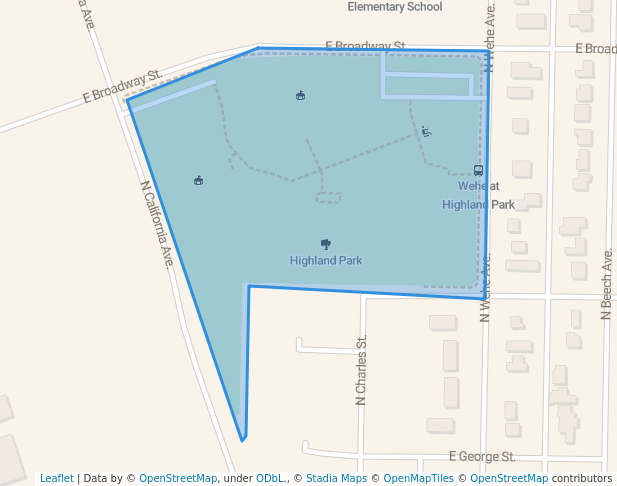 walking in Highland Park map in Pasco
