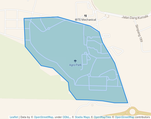 walking in Agro Park map in Bandar Seri Begawan