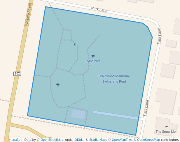 walking in Ryrie Park map in Braidwood