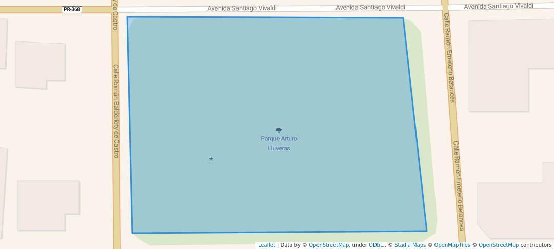 walking in Parque Arturo Lluveras map in Yauco