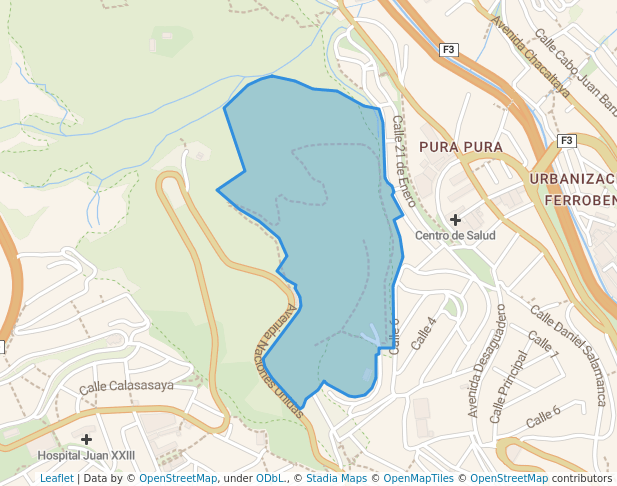 walking in Parque Ecológico Pura Pura map in La Paz