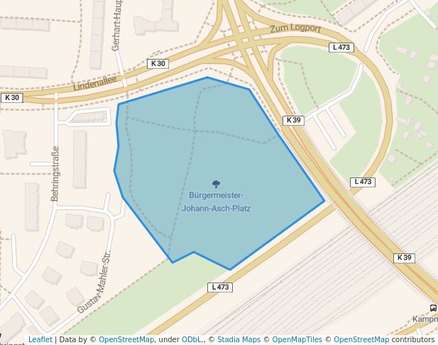 walking in Bürgermeister-Johann-Asch-Platz map in Duisburg