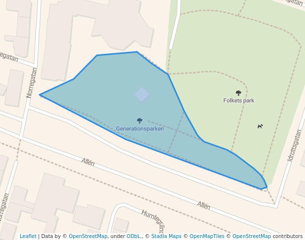 walking in Generationsparken map in Trelleborg