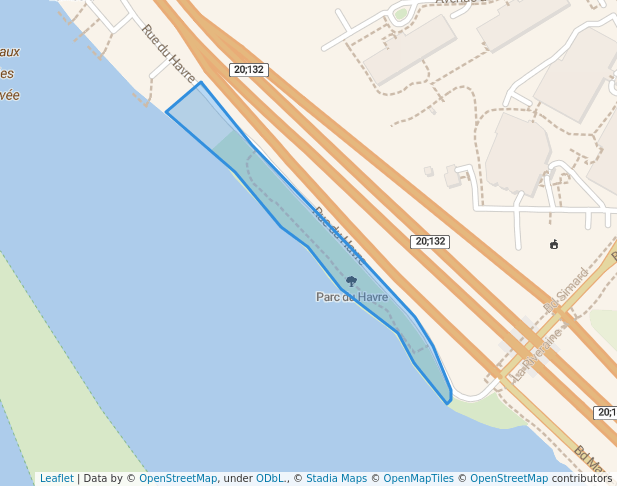 walking in Parc du Havre map in Saint-Lambert