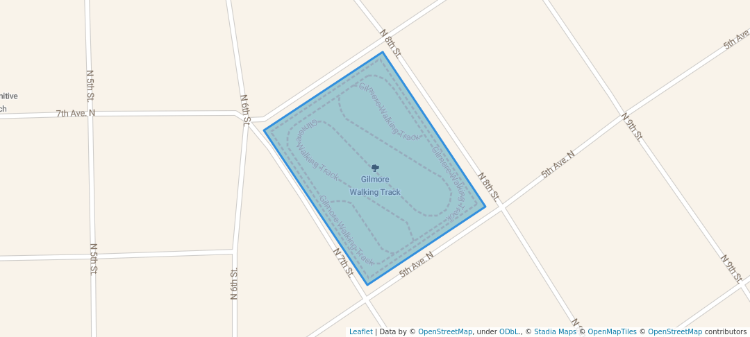 walking in Gilmore Walking Track map in Amory