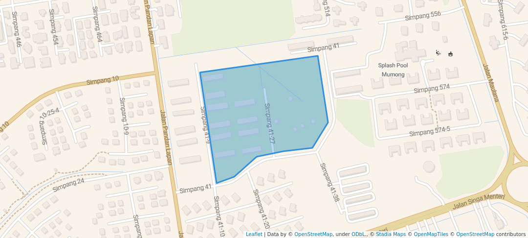 walking in Taman Pangsa map in Kuala Belait