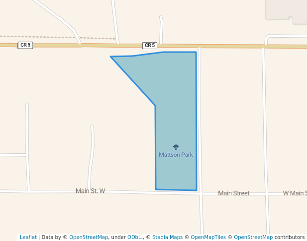 walking in Mattson Park map in Isanti