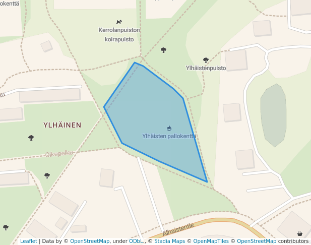Ylhäistenpuisto in Raisio | Map and Routes