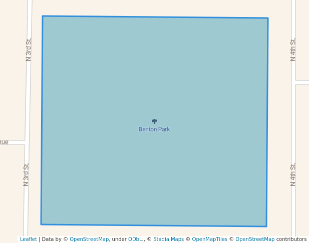 walking in Benton Park map in La Grande