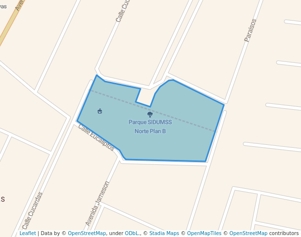 walking in Parque SIDUMSS Norte Plan B map in Cochabamba