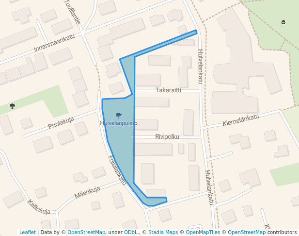Hulvelanpuisto in Raisio | Map and Routes