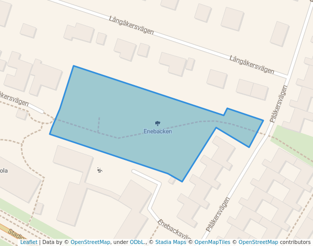 walking in Enebacken map in Malmö