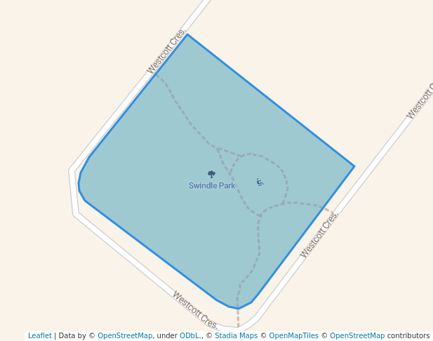 walking in Swindle Park map in Parkes