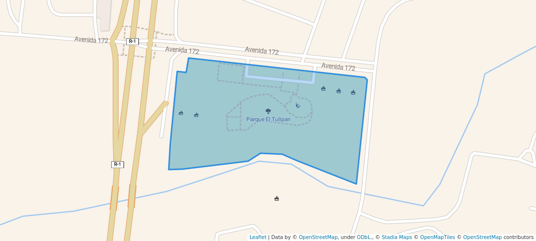 walking in Parque El Tulipán map in San Diego