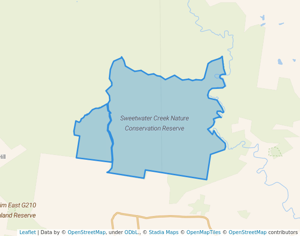 walking in Sweetwater Creek Nature Conservation Reserve map in Neerim