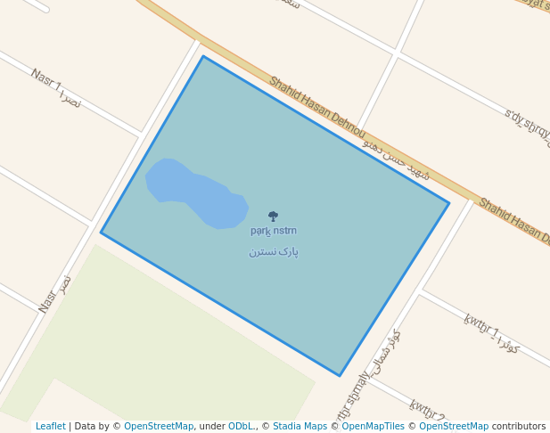 walking in پارک نسترن map in Andisheh New Town