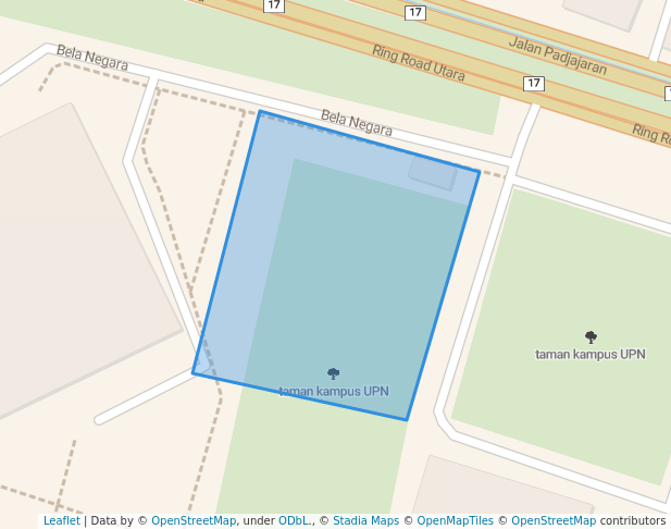 taman kampus UPN in Depok | Map and Routes