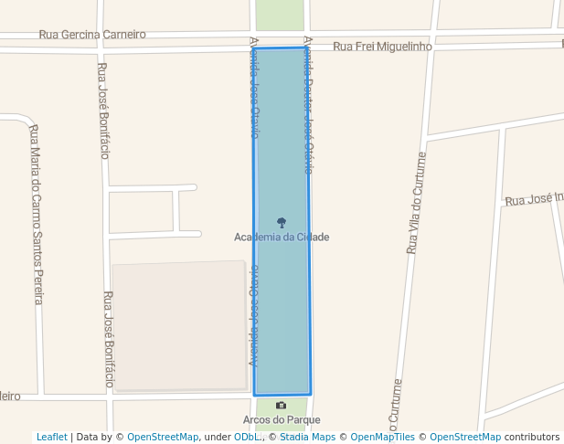 walking in Academia da Cidade map in Carpina