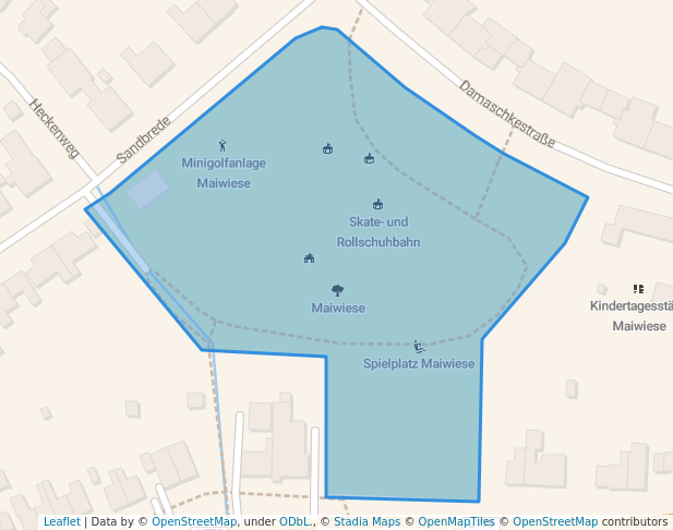 walking in Maiwiese map in Herford
