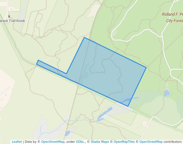 walking in North Penjajawoc Forest map in Bangor