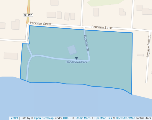 walking in Floridatown Park map in Pace