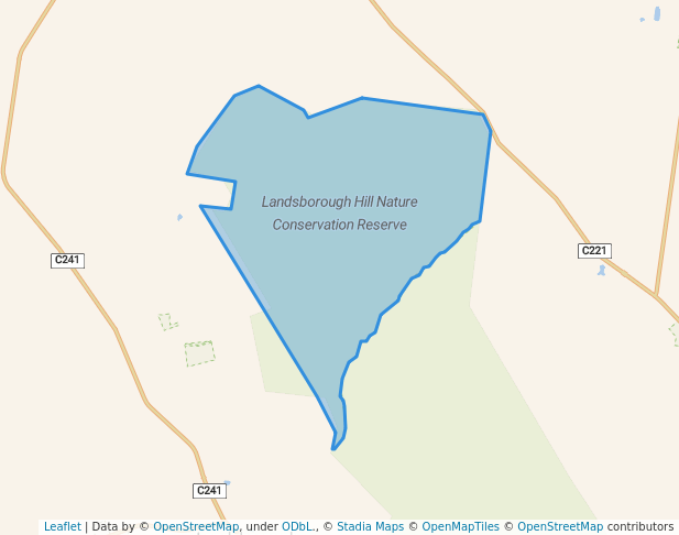 walking in Landsborough Hill Nature Conservation Reserve map in Navarre