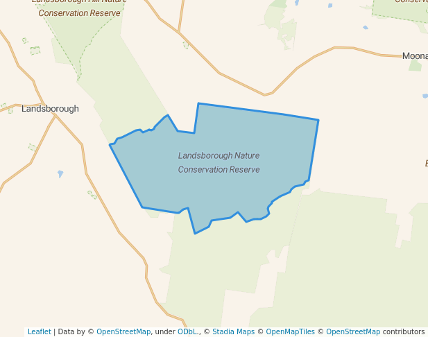 walking in Landsborough Nature Conservation Reserve map in Navarre