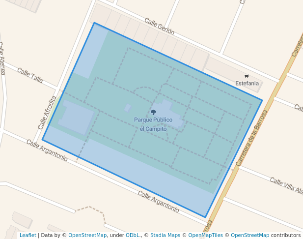 walking in Parque Publico el Campito map in Chiclana de la Frontera