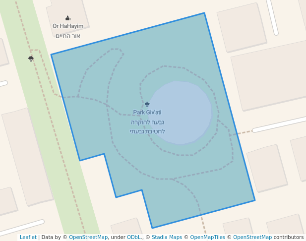 walking in Park Giv'ati map in Rehovot