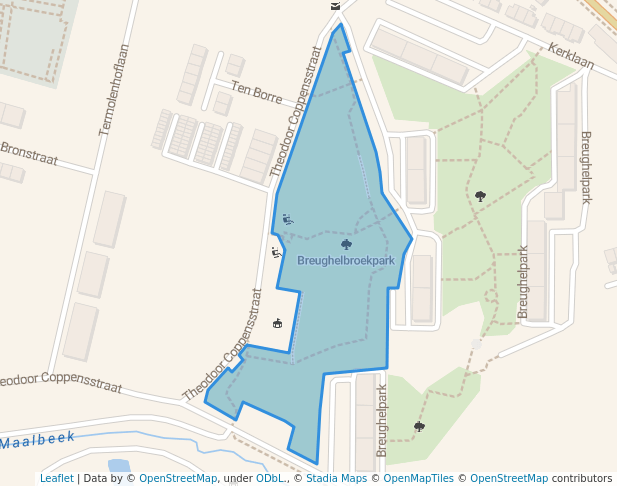 walking in Breughelbroekpark map in Asse