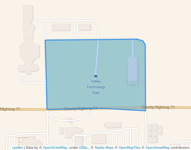 walking in Valley Technology Park map in Crookston