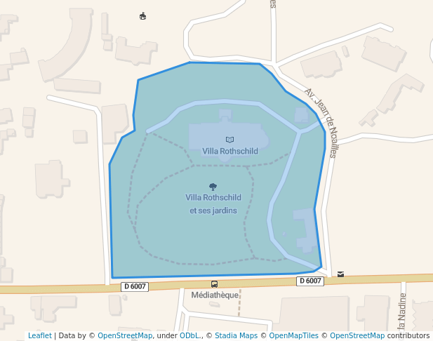 walking in Villa Rothschild et ses jardins map in Cannes