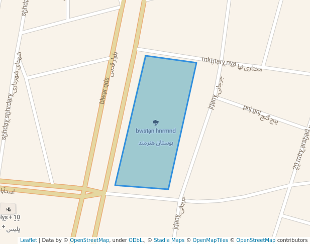 walking in بوستان هنرمند map in Andimeshk