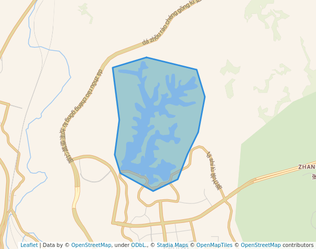 walking in 莲花湖公园 map in Da Zhou Shi