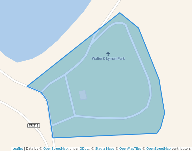 walking in Walter C Lyman Park map in Blanding