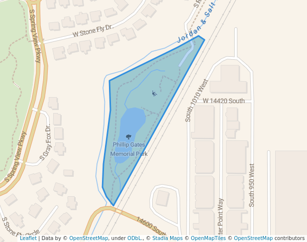 walking in Phillip Gates Memorial Park map in Bluffdale