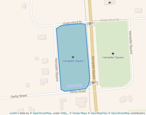 walking in Hampden Square map in Hampden