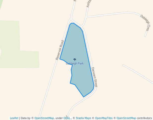 walking in Oakleigh Park map in Oamaru