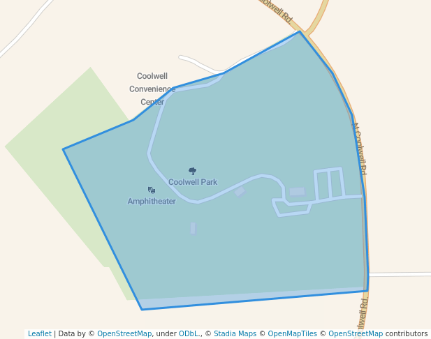 walking in Coolwell Park map in Amherst