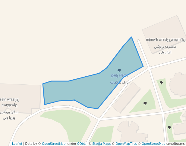 walking in پارک سلامت map in Hamedan