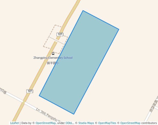 walking in Zhenping Park map in Taichung